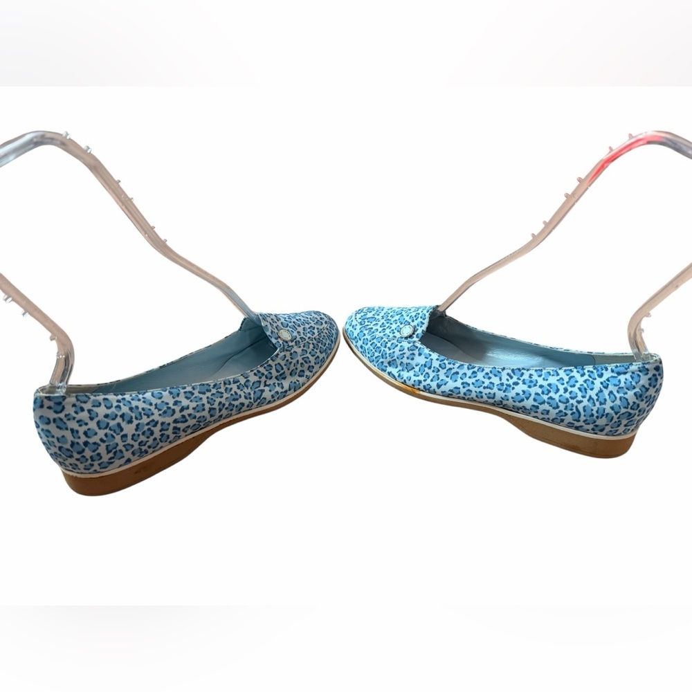 Bottega Veneta Made in Italy Blue Leopard Fabric Slip On Loafers Women’s Sz 8 - Picture 11 of 13